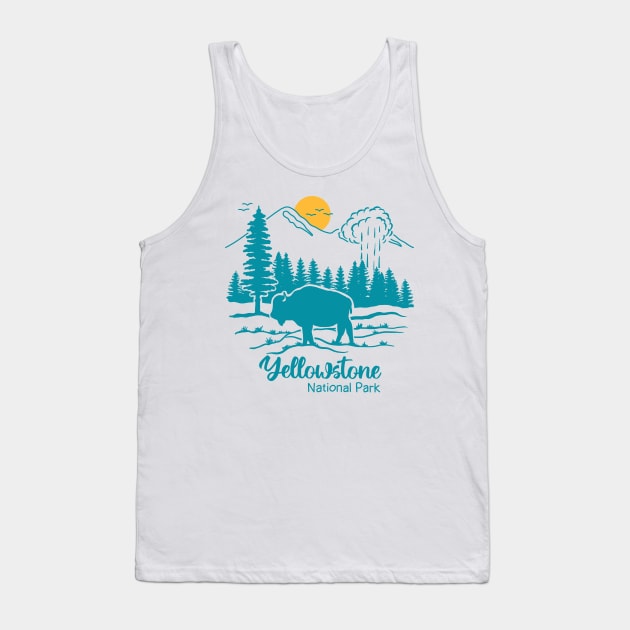 Yellowstone National Park Tank Top by Tebscooler